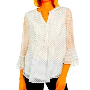 Charter Club Printed Pintuck Sz XXL